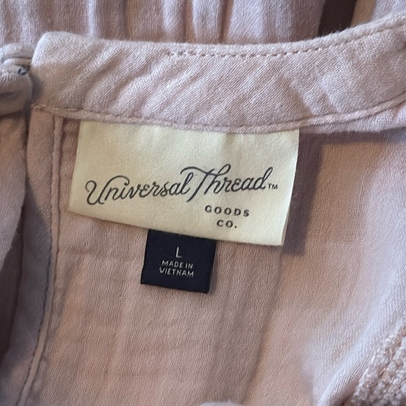 Universal Thread Cotton Ruffle Sleeveless Maxi Dress in Pale Pink Size Large - Picture 7 of 10